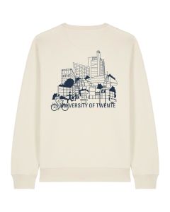 Crew Neck Sweater University of Twente Campus Vintage White - NEW