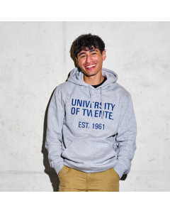 Hooded Sweater University of Twente Grey Melange