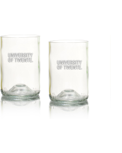 Circular Waterglasses University of Twente set 2 pieces