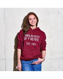 Hooded Sweater University of Twente Burgundy