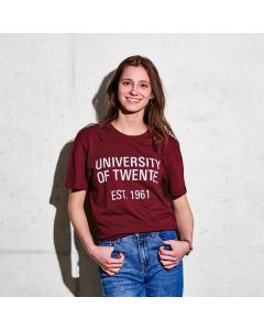 T-Shirt University of Twente Burgundy